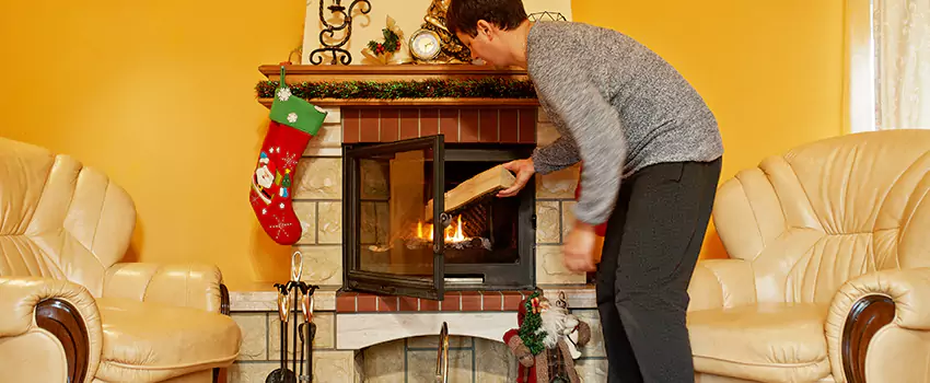 Rusted Metal Fireplace Restoration in Short Pump, Virginia